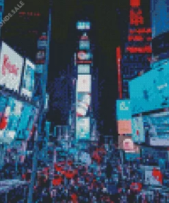 New York Square Night Diamond Painting