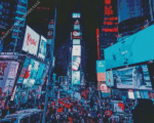 New York Square Night Diamond Painting