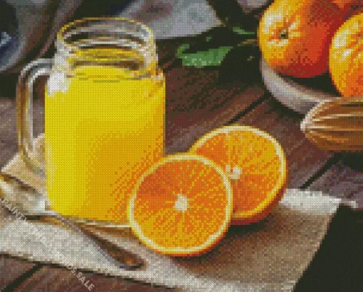 Orange Juice Diamond Painting