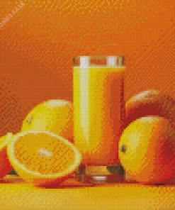 Oranges With Juice Diamond Painting