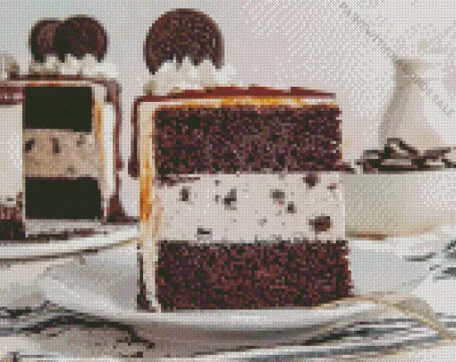 Oreo Ice Cream Cake Diamond Painting