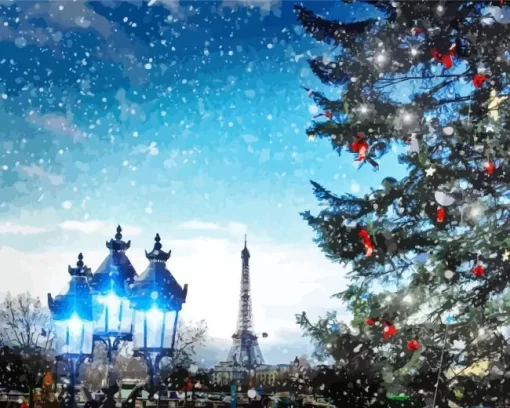 Paris At Christmas Diamond Painting