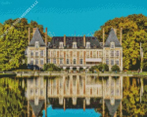 Paris Castle Reflection Diamond Painting