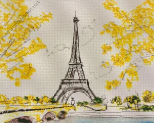 Paris Drawing Diamond Painting