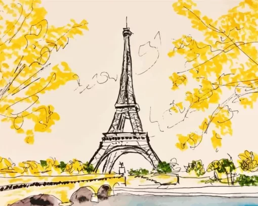 Paris Drawing Diamond Painting