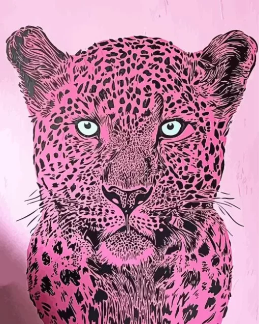 Pink Leopard Diamond Painting