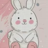 Pink And White Bunny Diamond Painting