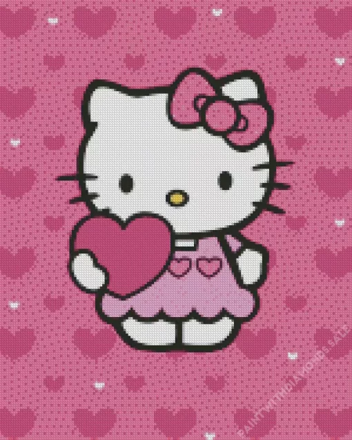 Pink Hello Kitty Diamond Painting