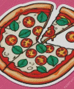 Pizza Pop Art Style Diamond Painting