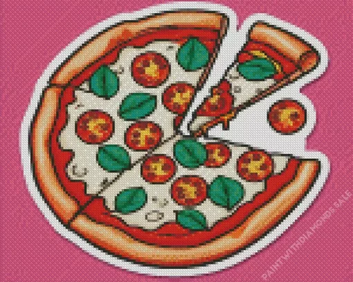 Pizza Pop Art Style Diamond Painting