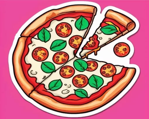 Pizza Pop Art Style Diamond Painting