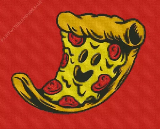 Pizza Slice Pop Art Diamond Painting