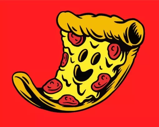 Pizza Slice Pop Art Diamond Painting