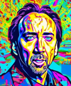 Pop Art Nicolas Cage Diamond Painting