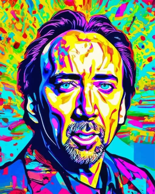 Pop Art Nicolas Cage Diamond Painting