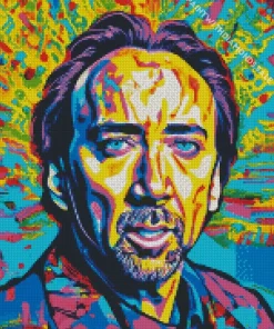 Pop Art Nicolas Cage Diamond Painting