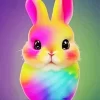 Rainbow Bunny Diamond Painting