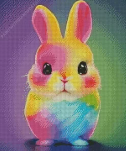 Rainbow Bunny Diamond Painting