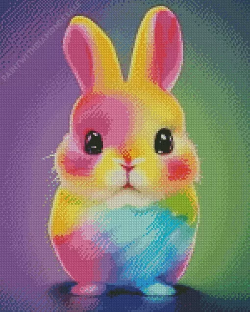 Rainbow Bunny Diamond Painting