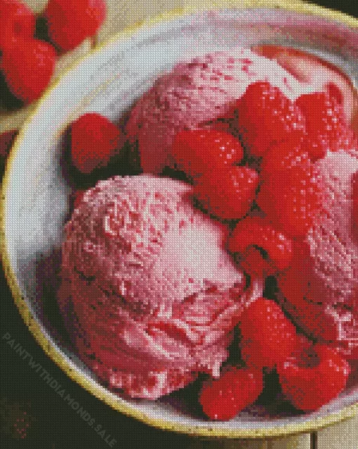 Raspberry Ice Cream Diamond Painting