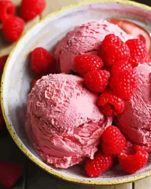 Raspberry Ice Cream Diamond Painting