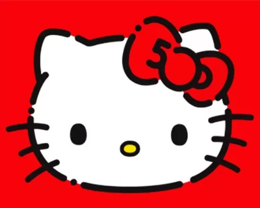 Red Hello Kitty Diamond Painting