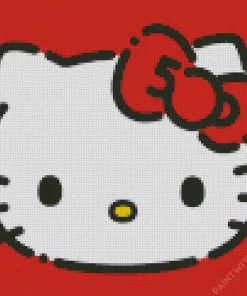 Red Hello Kitty Diamond Painting