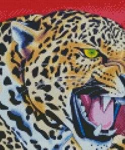 Roaring Leopard Diamond Painting