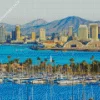 San Diego California City Skyline Diamond Painting