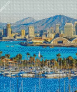 San Diego California City Skyline Diamond Painting