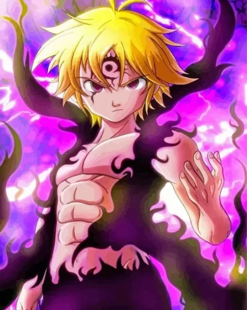 seven deadly sins meliodas Diamond With Numbers