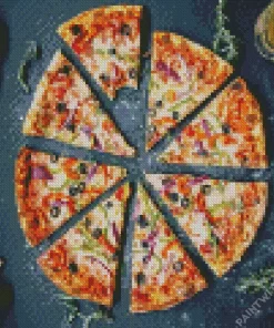 Sliced Pizza Diamond Painting