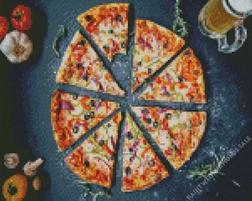 Sliced Pizza Diamond Painting