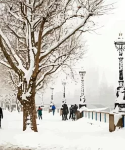 Snowy London Diamond Painting