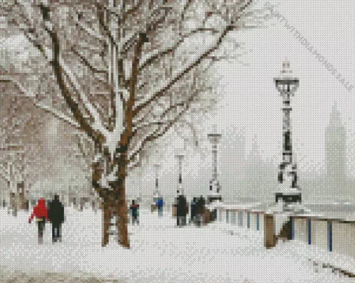 Snowy London Diamond Painting