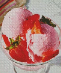 Strawberry Ice Cream Diamond Painting