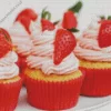 Strawberry Cupcakes Diamond Painting