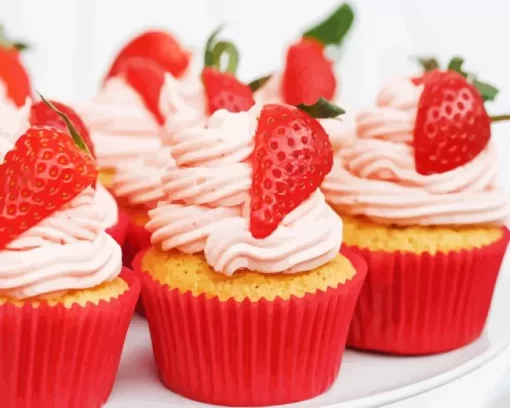 Strawberry Cupcakes Diamond Painting