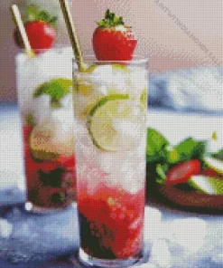 Strawberry Mojito Diamond Painting