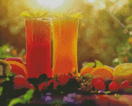 Summer Season Juices Diamond Painting