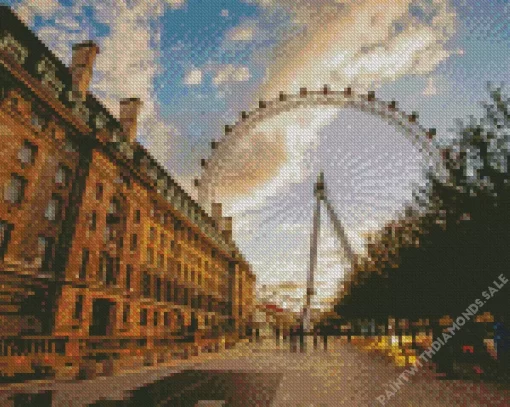 Sunrise London Eye Diamond Painting