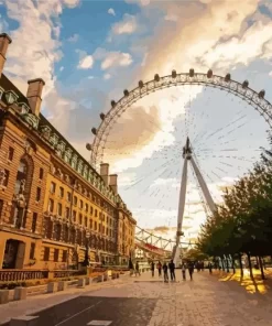 Sunrise London Eye Diamond Painting