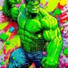 The Incredible Hulk Splatter Diamond Painting