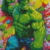 The Incredible Hulk Splatter Diamond Painting