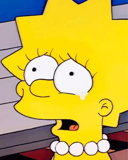 The Simpsons Lisa Crying Diamond Painting