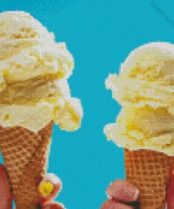 Vanilla Ice Cream Close Up Diamond Painting