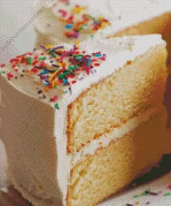 Vanilla Cake Close Up Diamond Painting