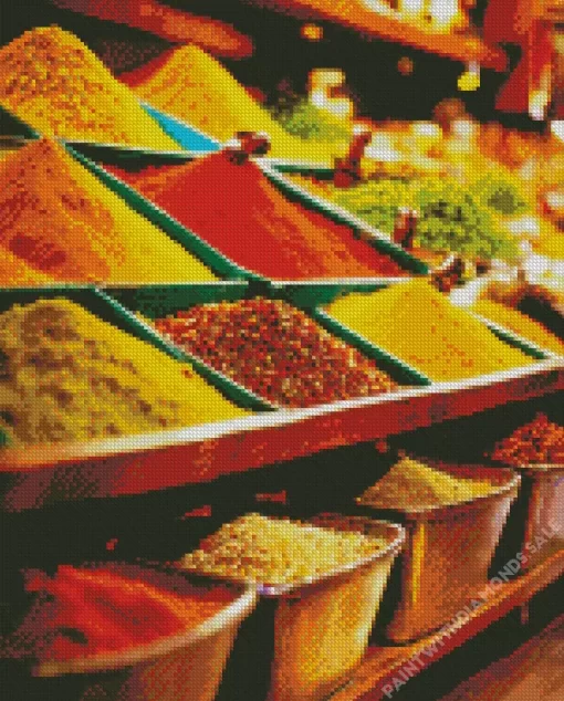 Vibrant Spice Bazaar Diamond Painting