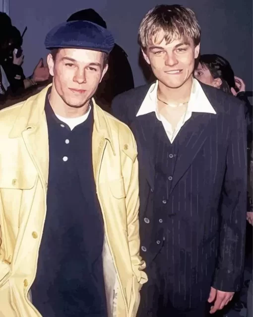 Vintage Mark Wahlberg And Leonardo DiCaprio Diamond Painting