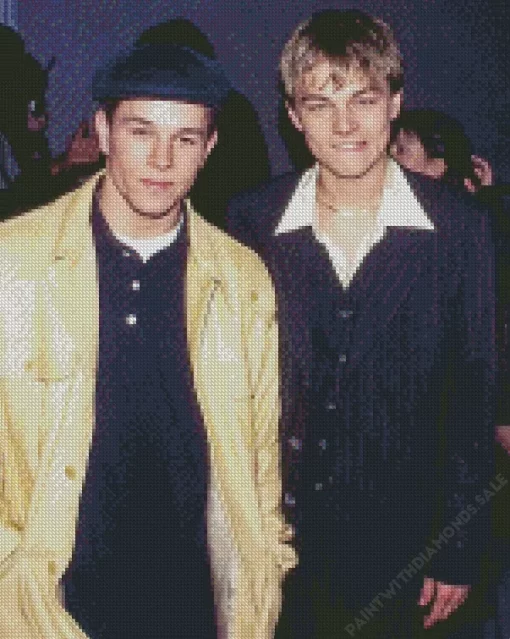 Vintage Mark Wahlberg And Leonardo DiCaprio Diamond Painting